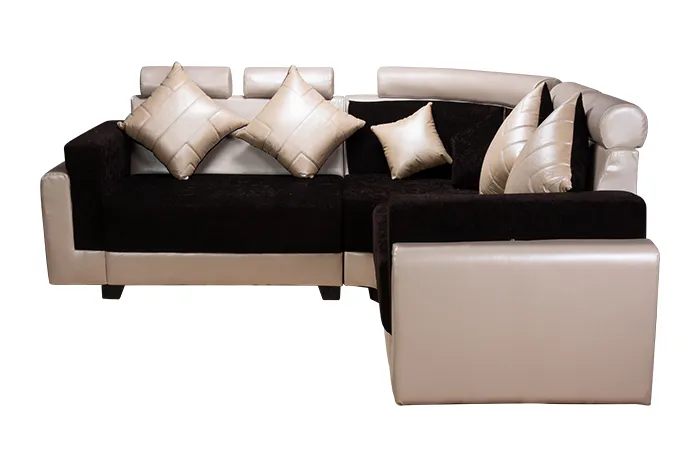 VIVDeal The Coffee & Beige L Corner Sofa Set